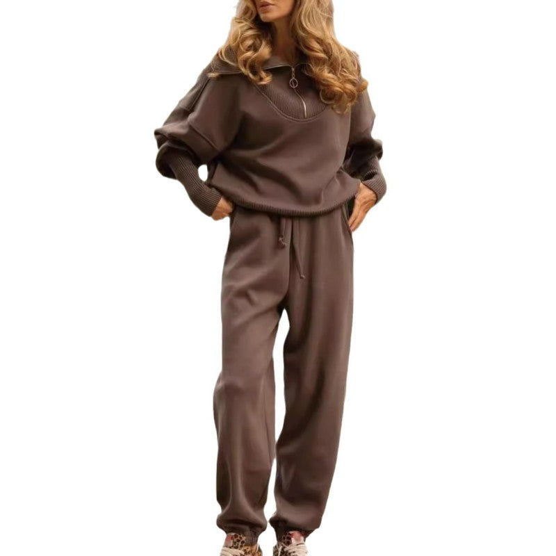 Rie™ - Women's Knitted Half Zip Sport Set