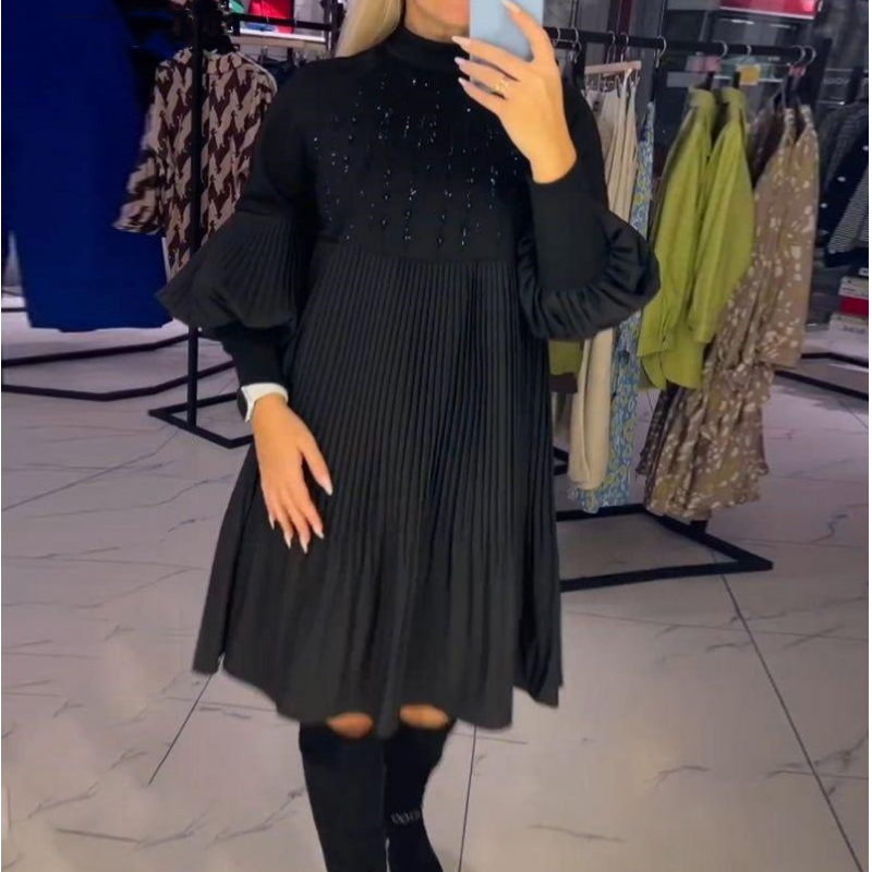 Aliénor™ - Elegant Lantern Sleeve Dress