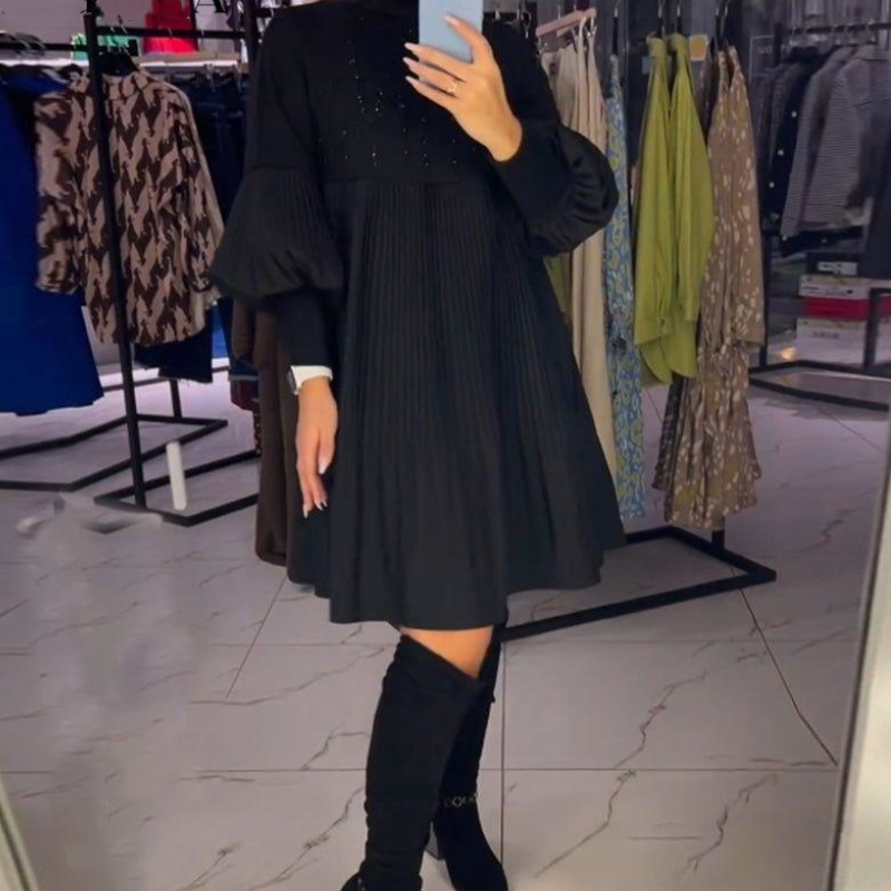 Aliénor™ - Elegant Lantern Sleeve Dress