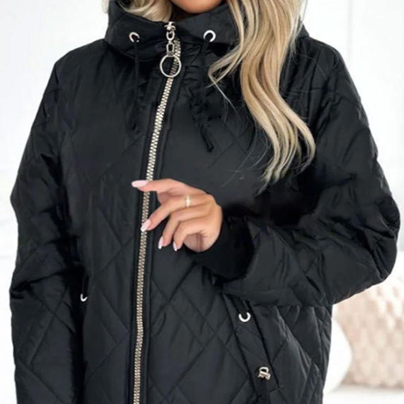 Petronella™ - Women's Down Coat with Hood and Drawstring