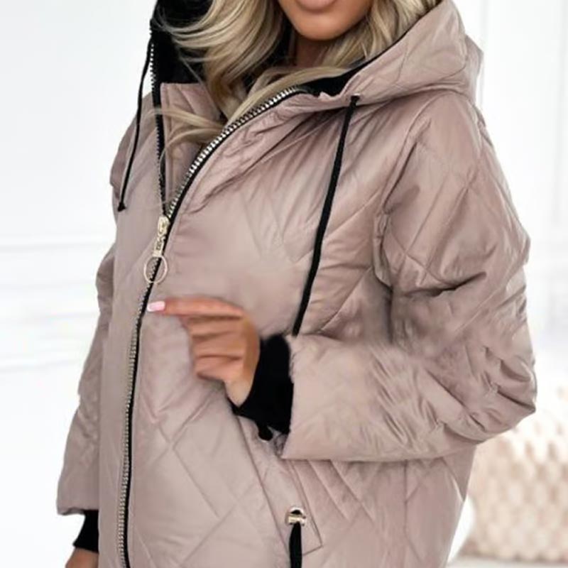 Petronella™ - Women's Down Coat with Hood and Drawstring