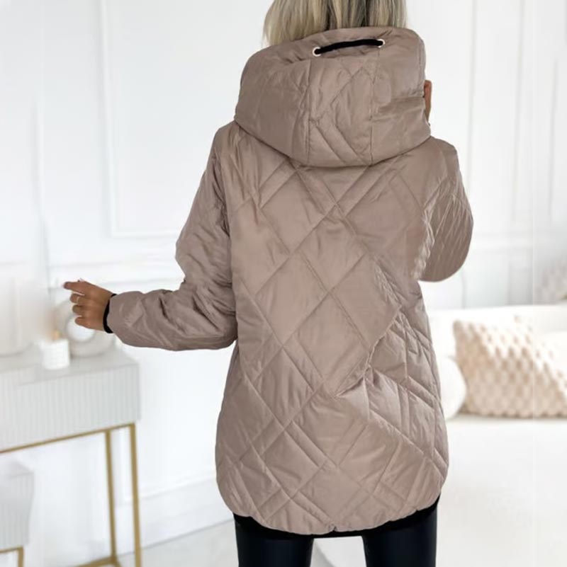 Petronella™ - Women's Down Coat with Hood and Drawstring