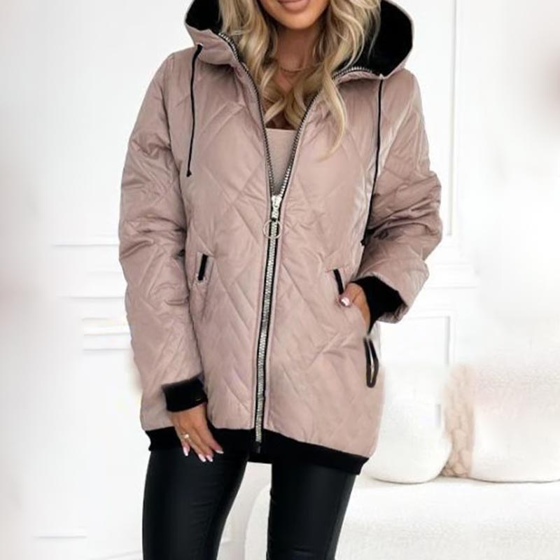 Petronella™ - Women's Down Coat with Hood and Drawstring