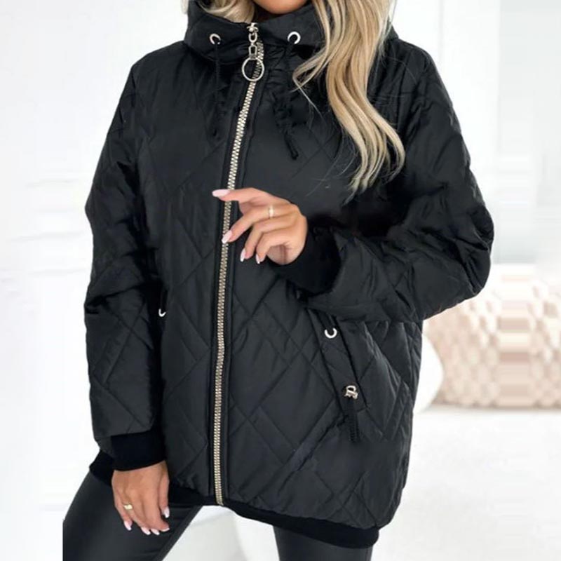 Petronella™ - Women's Down Coat with Hood and Drawstring