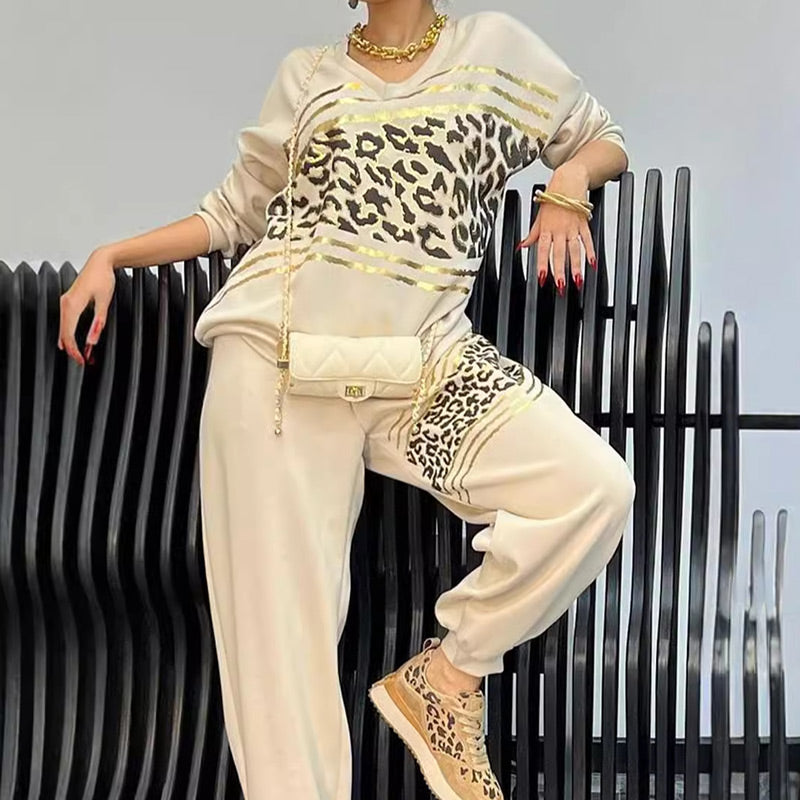 Audrey™ - Women's 2 Piece Leopard Sport Set