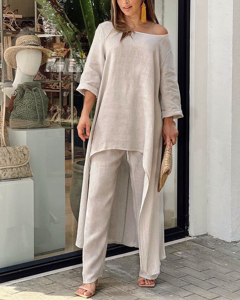 Clarisse™ - Women's Casual Linen Set