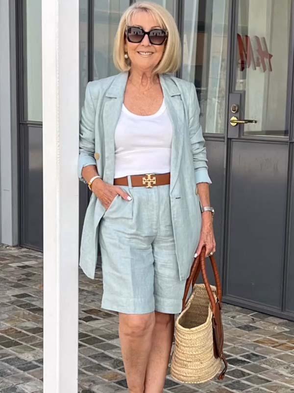 Bianca™ - Chic Set with Floral Jacket and Shorts