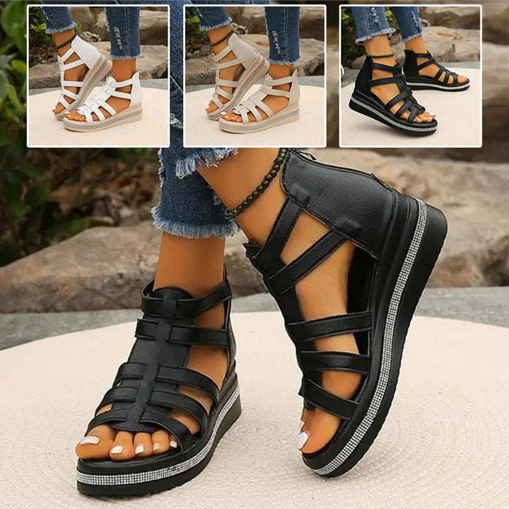 Amira™ - Rhinestone Wedge Heel Sandals
