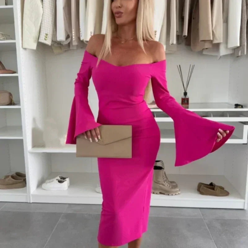 Philomène™ - Elegant Dress with Flared Sleeves