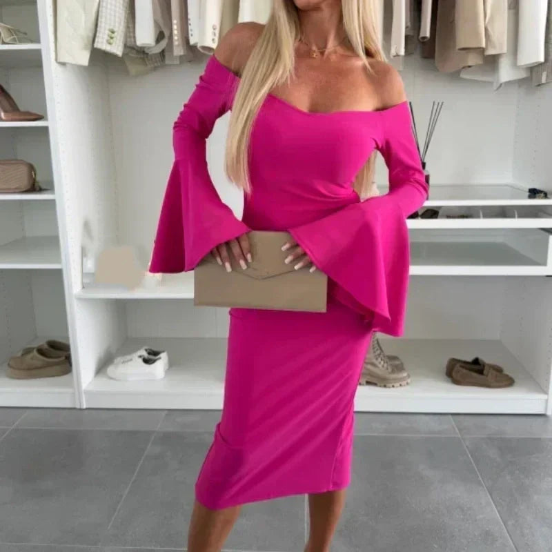 Philomène™ - Elegant Dress with Flared Sleeves