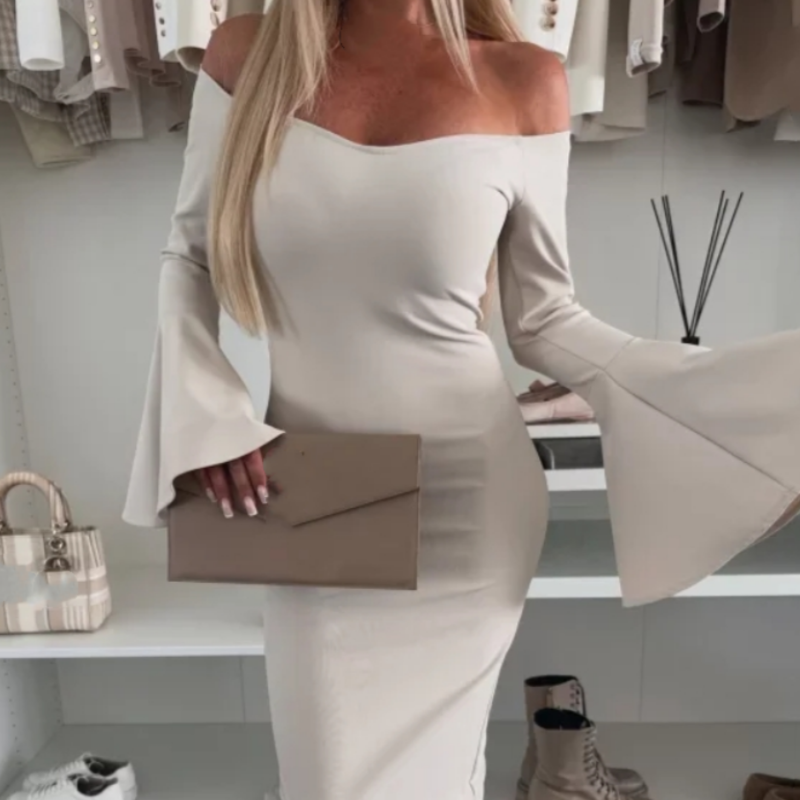 Philomène™ - Elegant Dress with Flared Sleeves