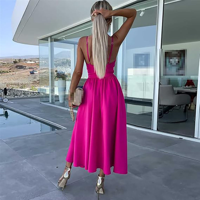 Célestine™ - Spaghetti Strap Dress with High Slit
