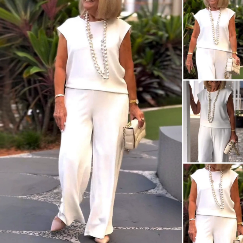 Anissa™ - Women's Sleeveless Top and Crew Neck Pants