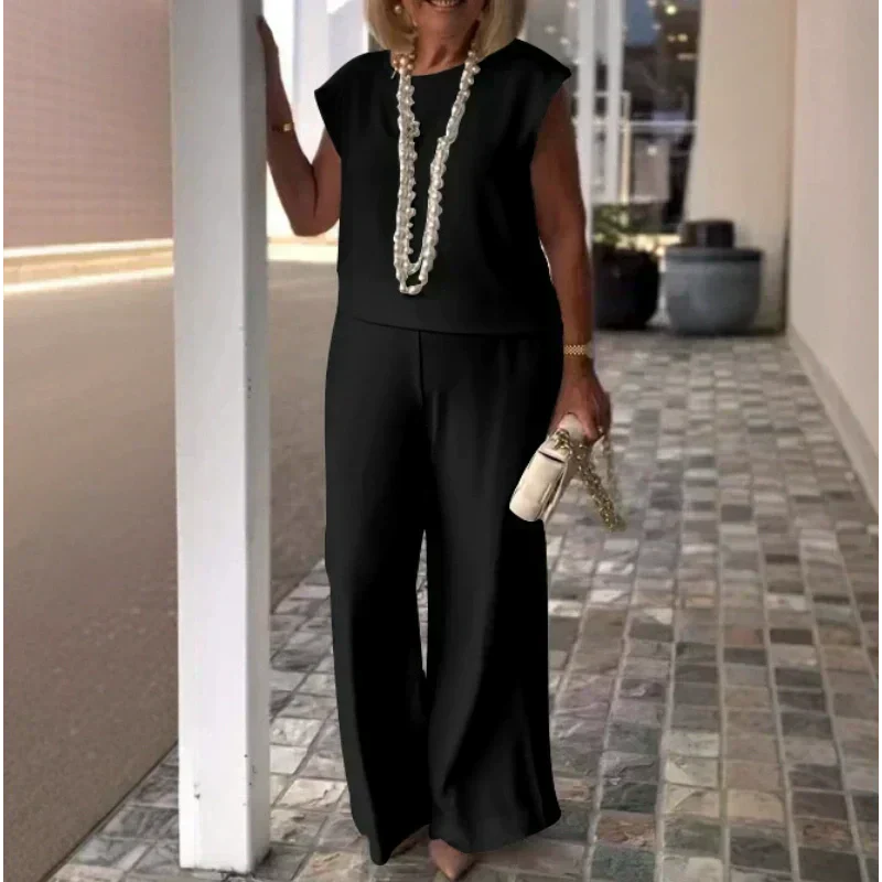 Anissa™ - Women's Sleeveless Top and Crew Neck Pants