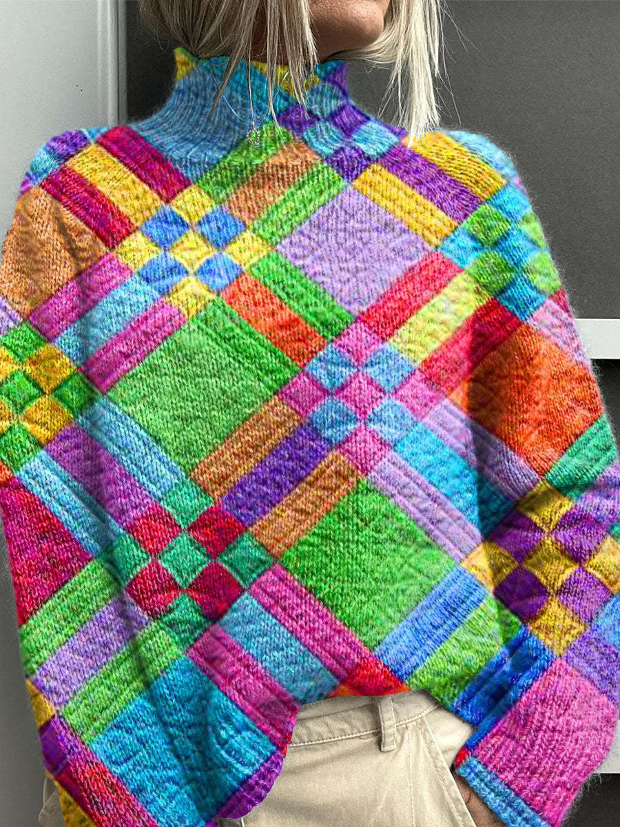 Noelle™ - Rainbow Turtleneck Sweater