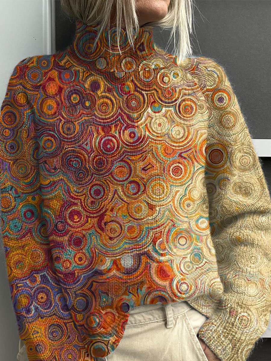 Noelle™ - Rainbow Turtleneck Sweater