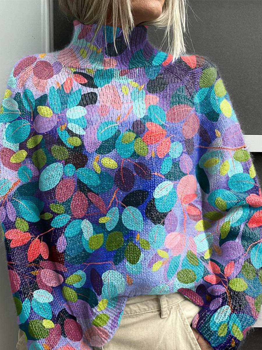 Noelle™ - Rainbow Turtleneck Sweater
