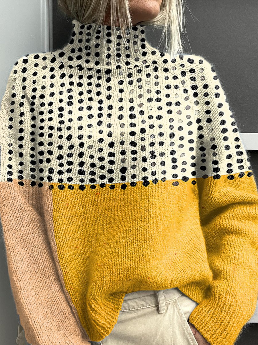 Noelle™ - Rainbow Turtleneck Sweater