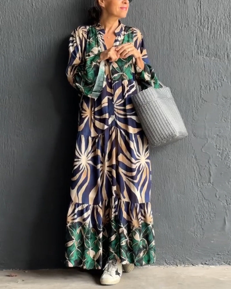 Anika™ - Casual Printed Holiday Dress 