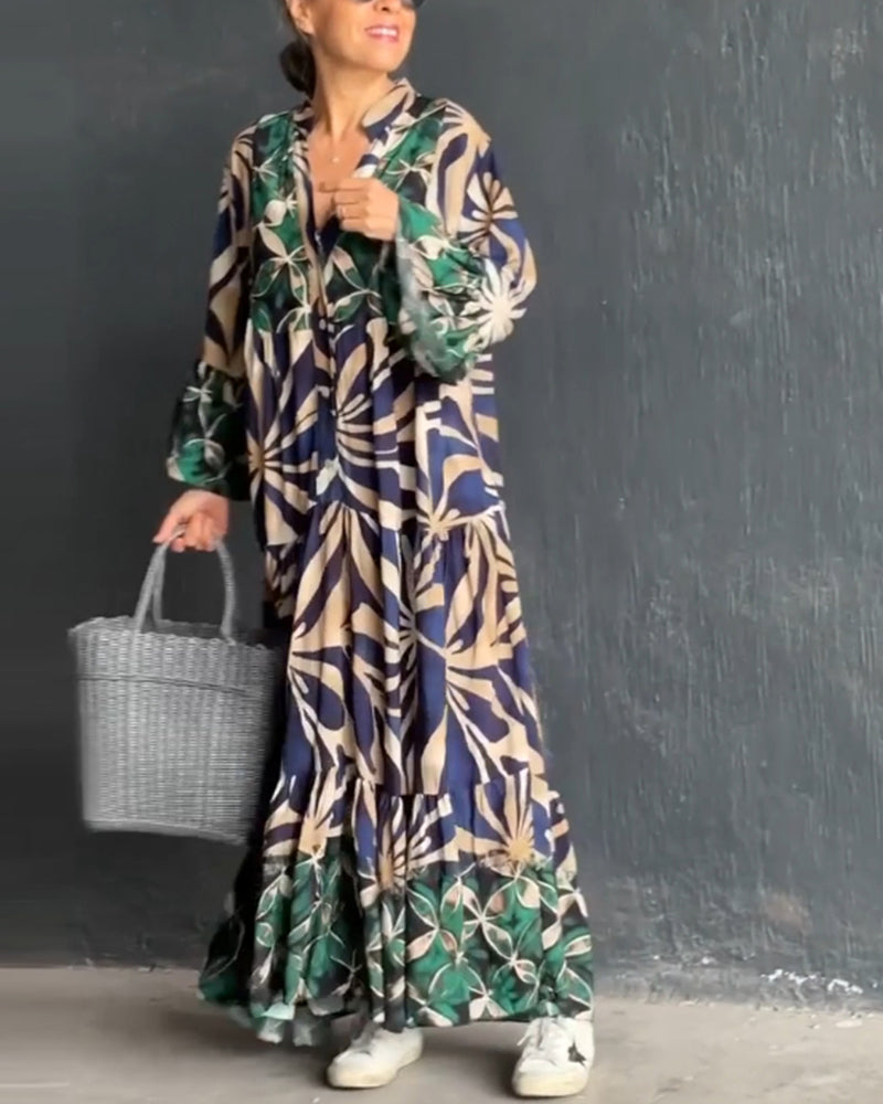 Anika™ - Casual Printed Holiday Dress 