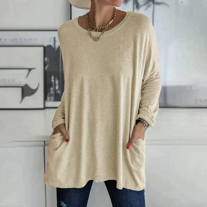 Daliah™ - Long Sleeve T-Shirt with Pocket