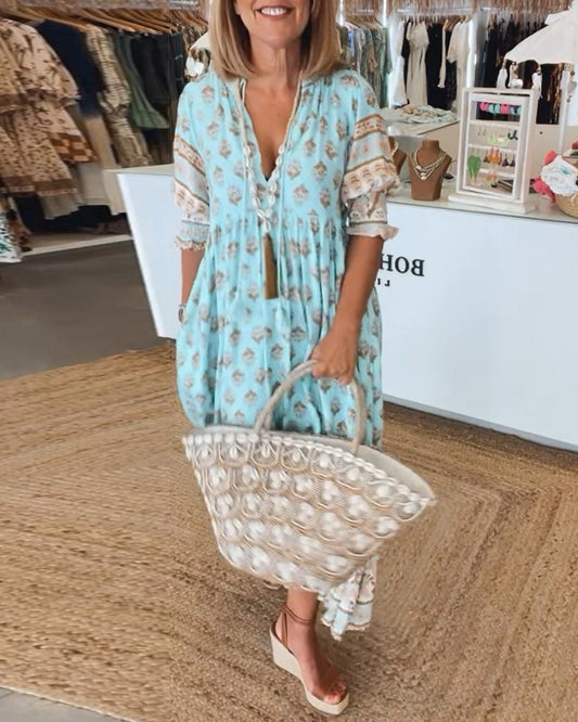Flavie™ - Loose Fit Casual Dress with Print 