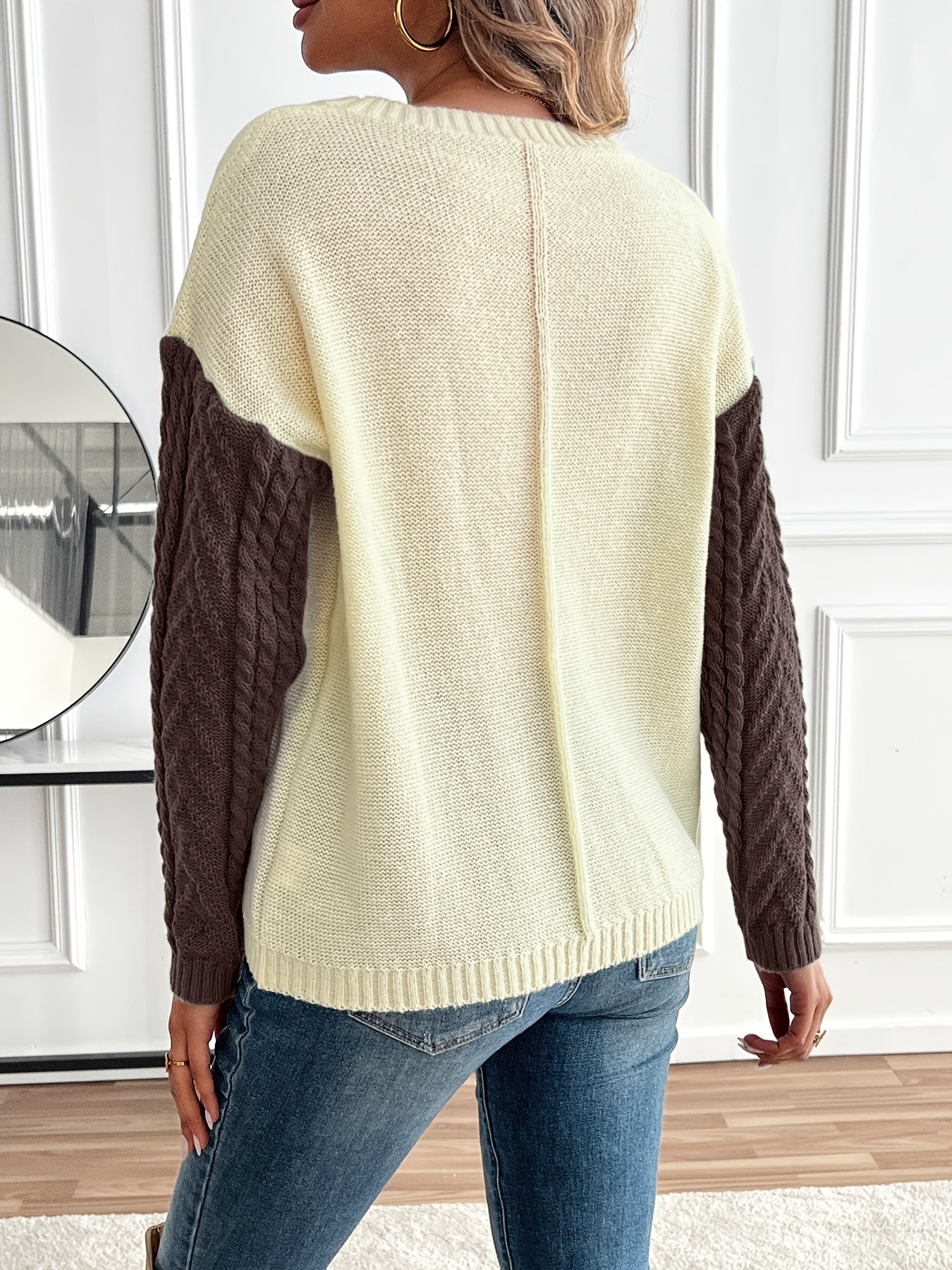 Maëlle™ - Two-tone Turtleneck Sweater