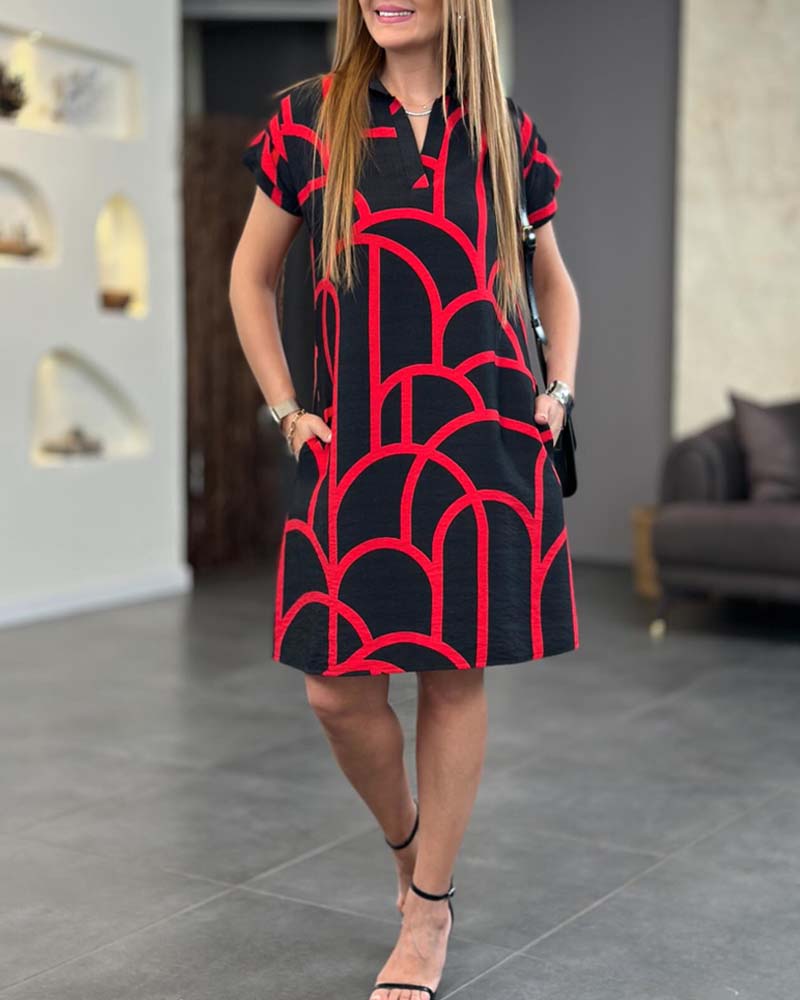 Raymonde™ - Short Sleeve Midi Dress 