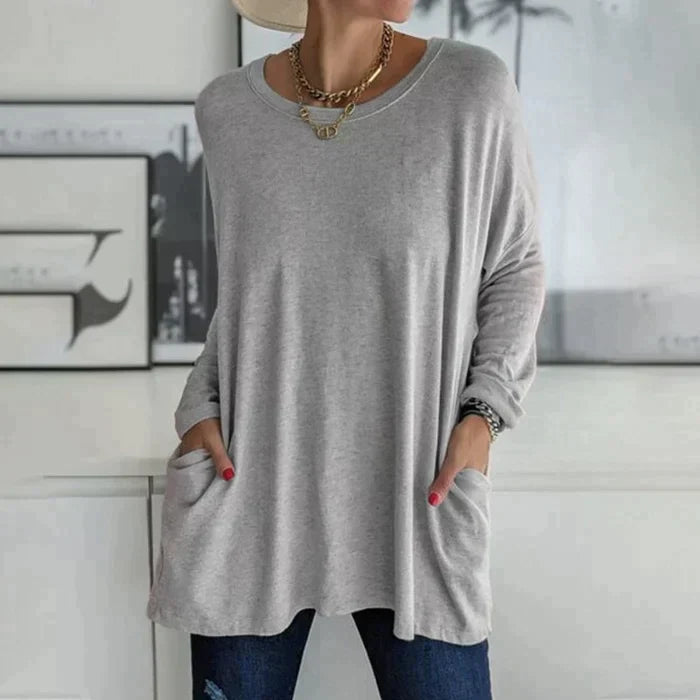 Daliah™ - Long Sleeve T-Shirt with Pocket