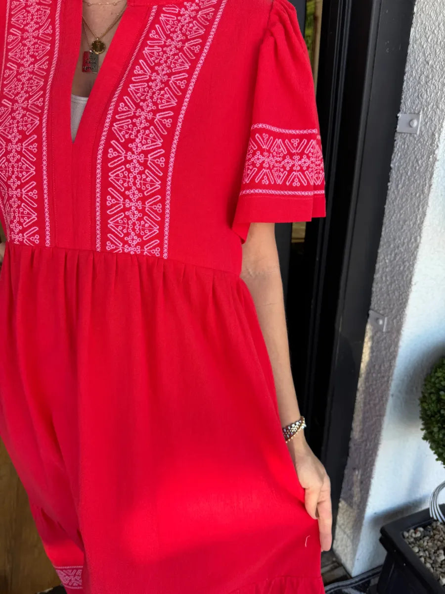 Noéa™ - Bohemian V-Neck Long Dress