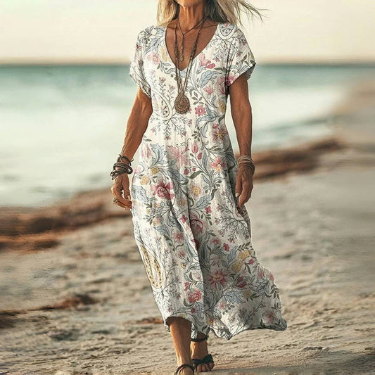 Meline™ - Stylish Floral Print Boho Dress