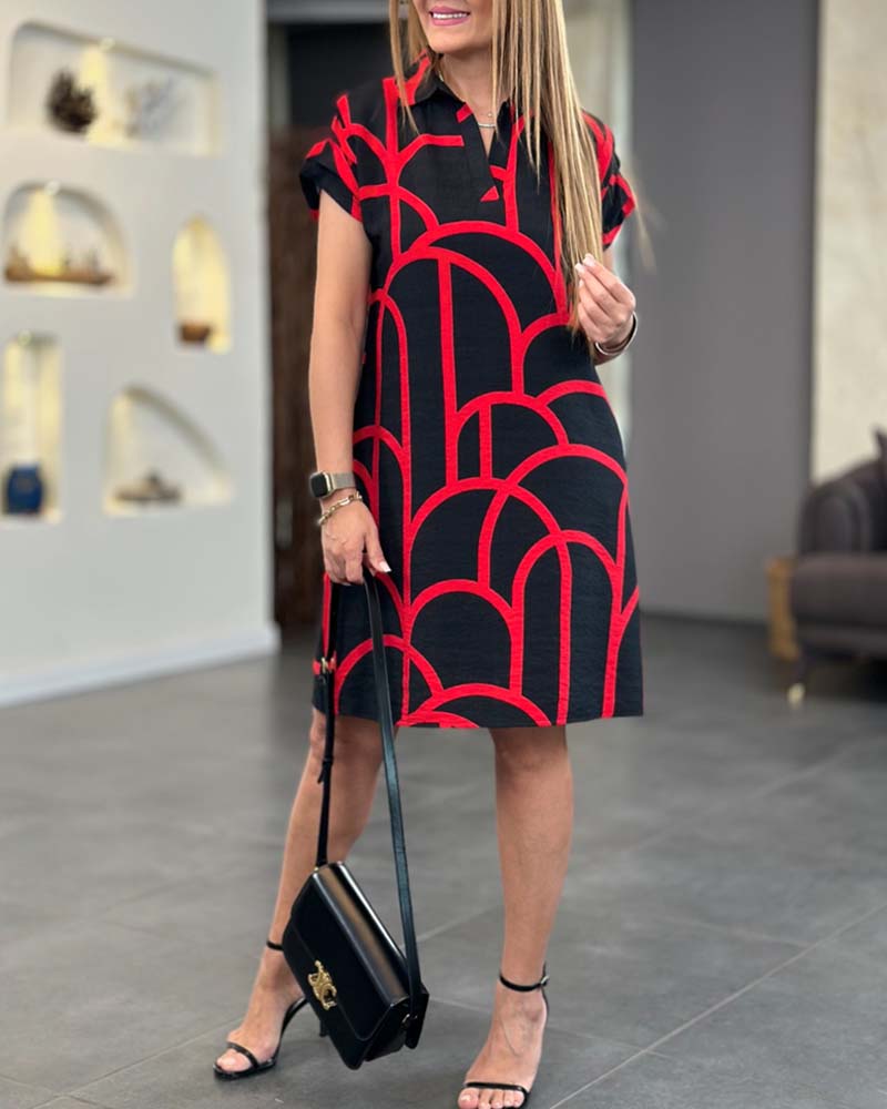 Raymonde™ - Short Sleeve Midi Dress 