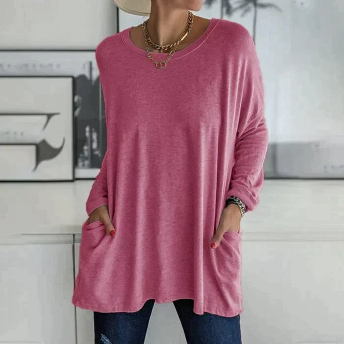 Daliah™ - Long Sleeve T-Shirt with Pocket