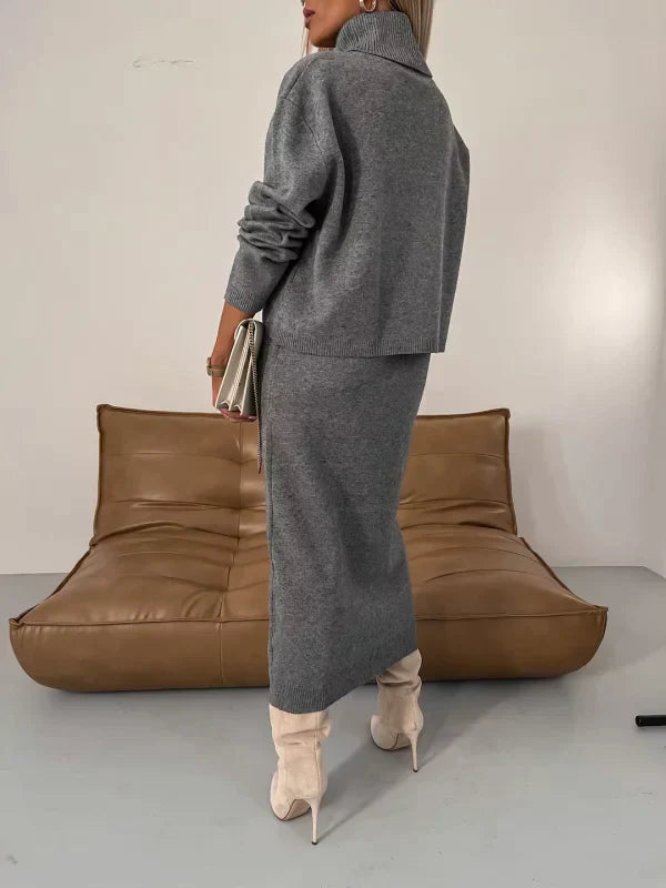 Solange™ - Dress with matching sweater 