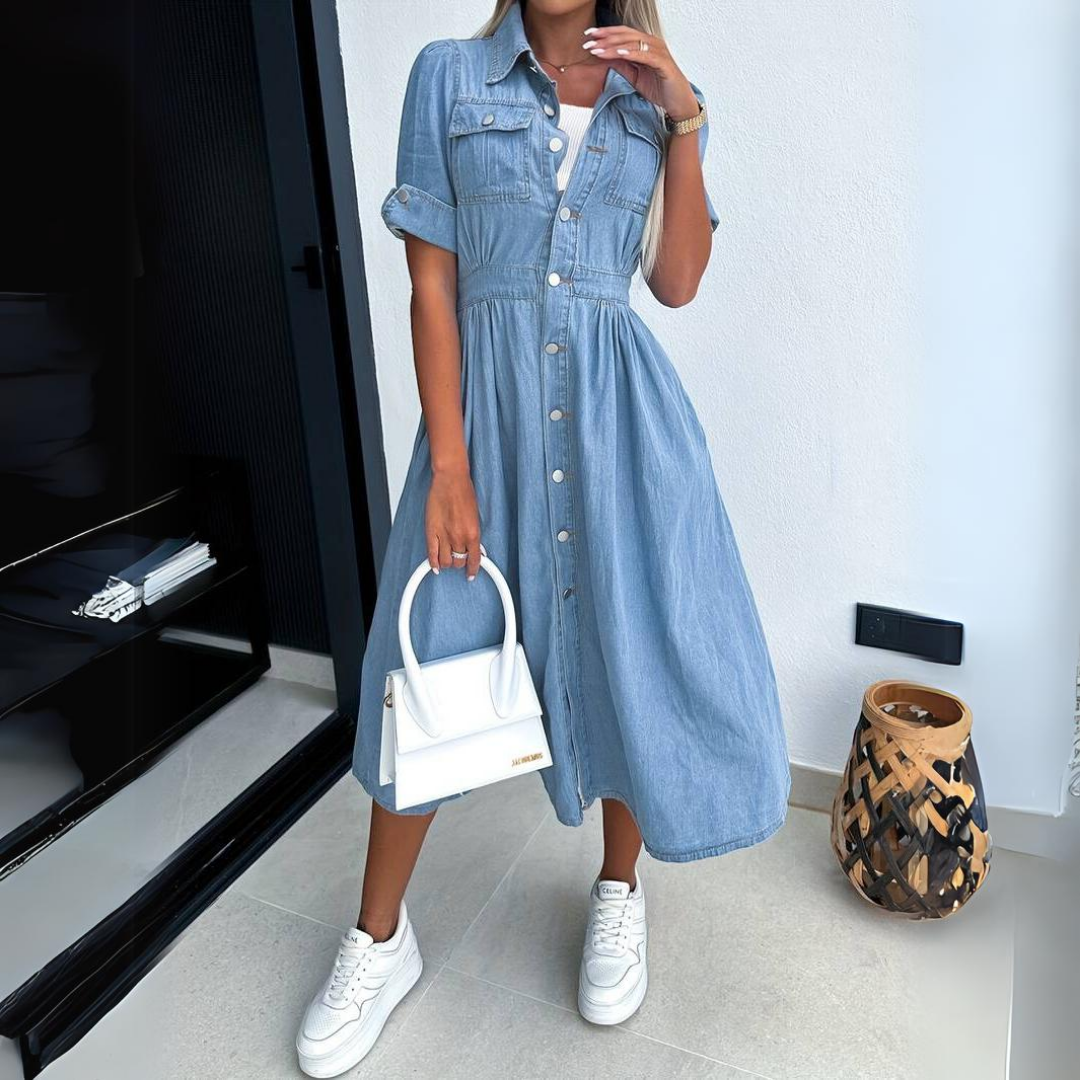 Alicia™ - Trendy Denim Dress 