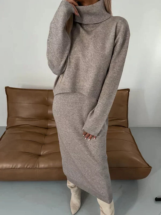 Solange™ - Dress with matching sweater 