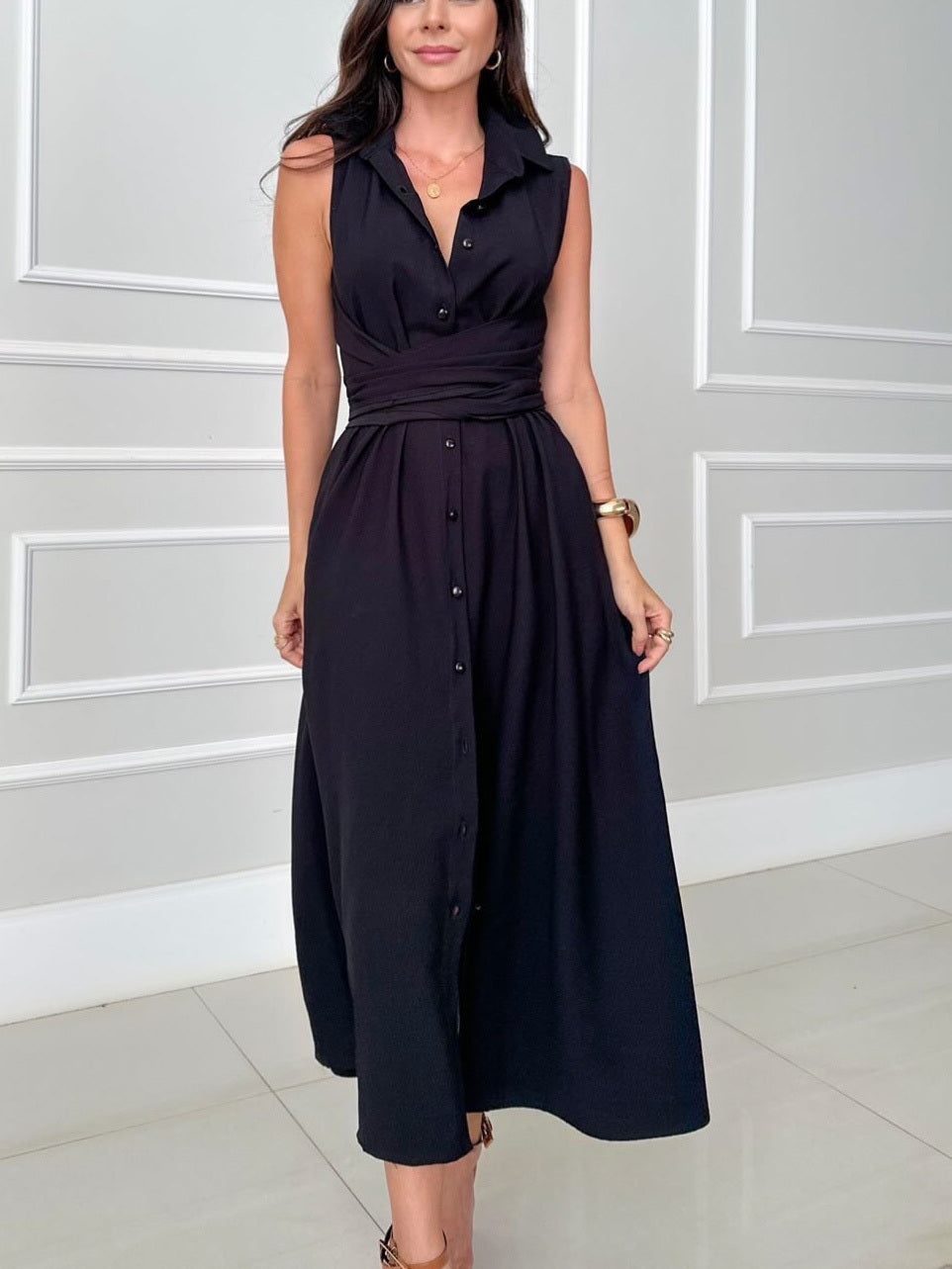 Romaine™ - Elegant Dress with Belly Coverage 