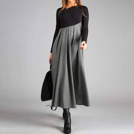 Manon™ - Elegant long sleeve maxi dress