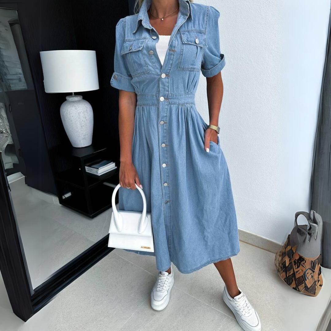 Alicia™ - Trendy Denim Dress 