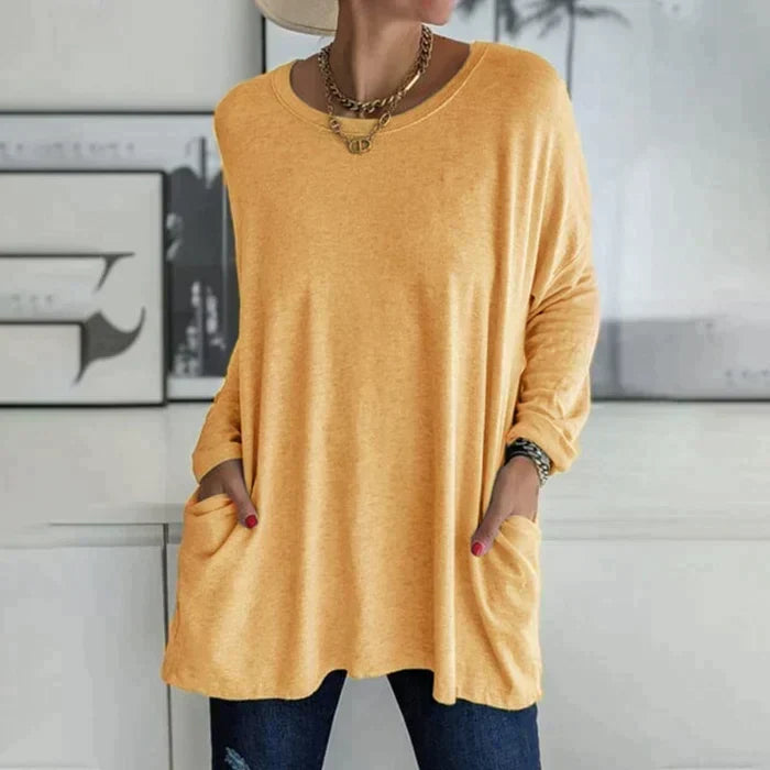 Daliah™ - Long Sleeve T-Shirt with Pocket