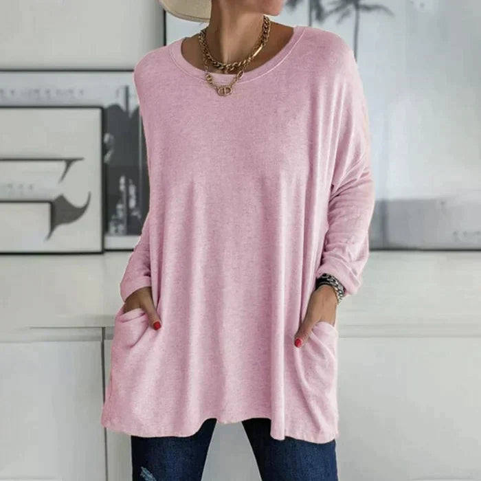 Daliah™ - Long Sleeve T-Shirt with Pocket