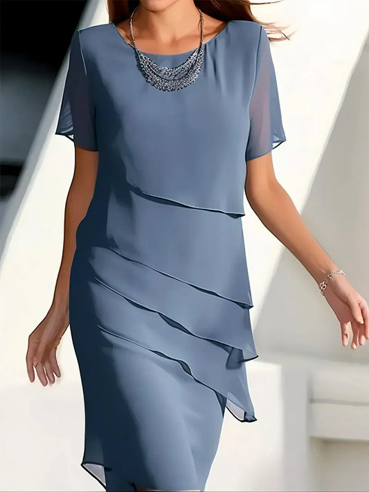 Quitterie™ - Elegant Dress with Belly Coverage 