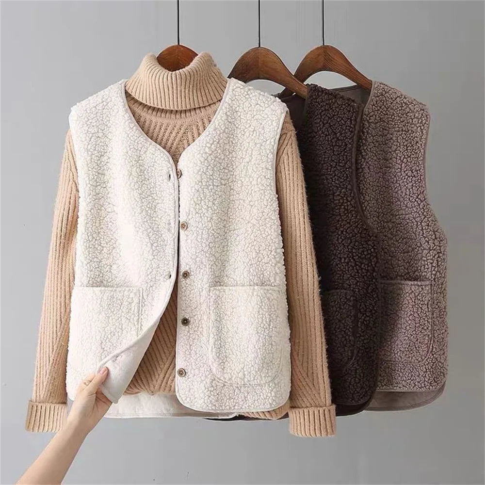 Avriel™ - Women's Lambswool Sleeveless Coat