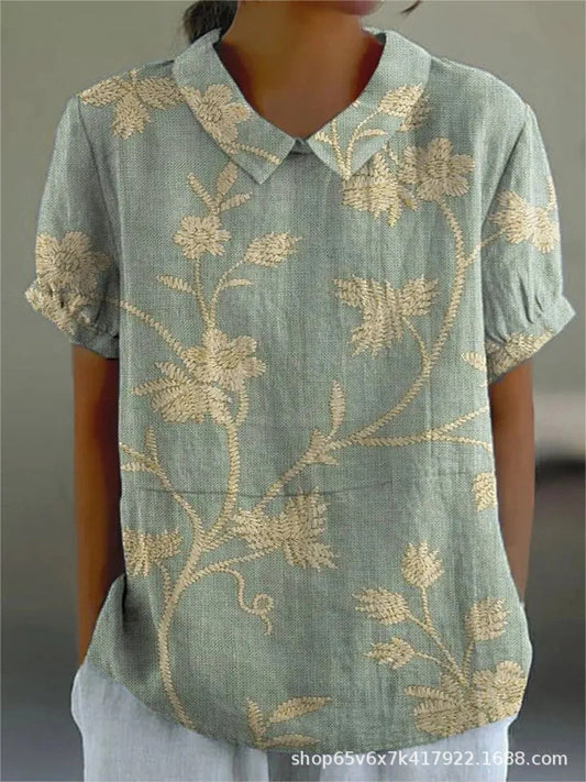 Ombeline™ - Elegant floral shirt