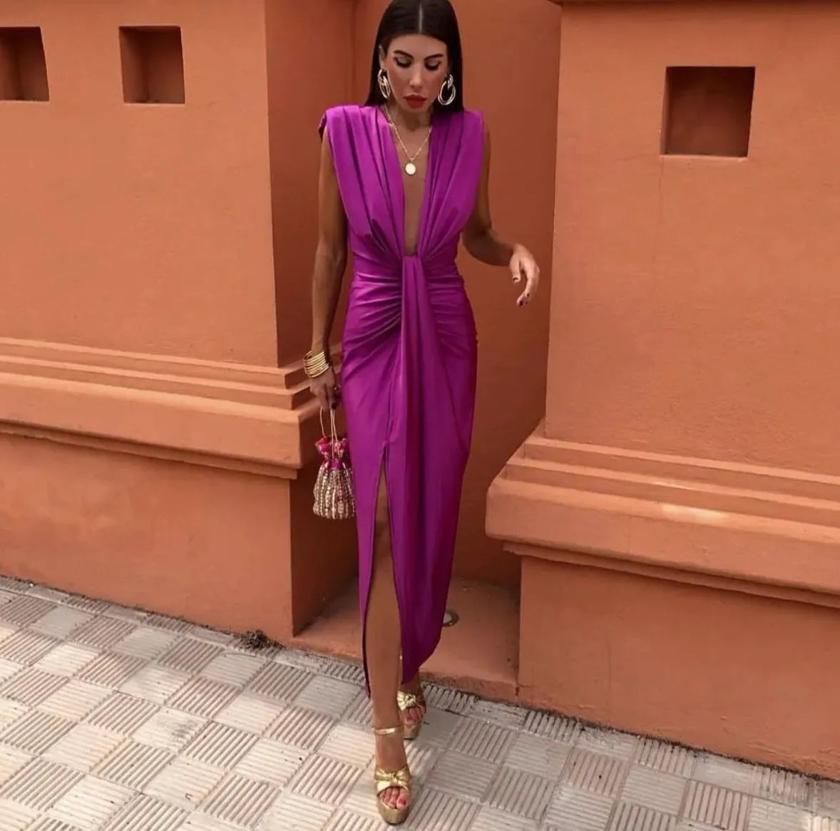 Liya™ - Robe plissée à l'élégance moderne