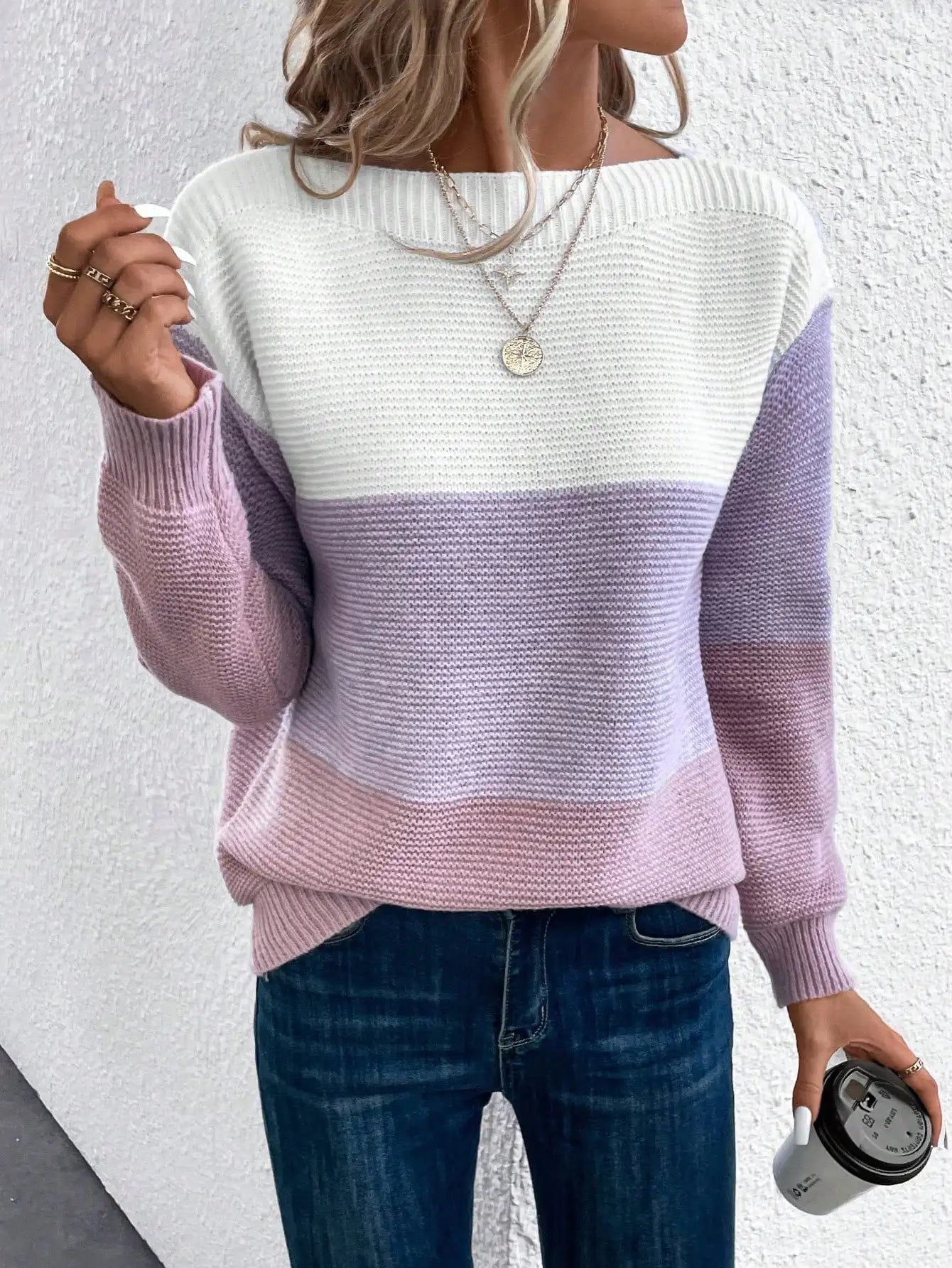Maryse™ - Stylish and comfortable ombré knitted sweater