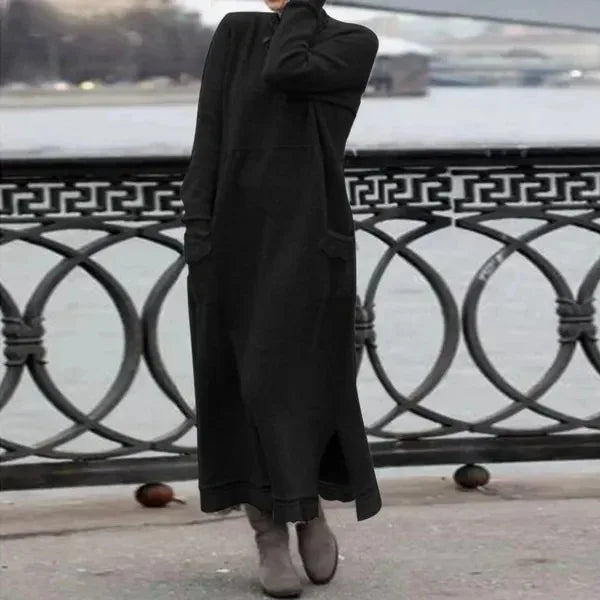 Delphine™ - Casual and warm velvet long dress