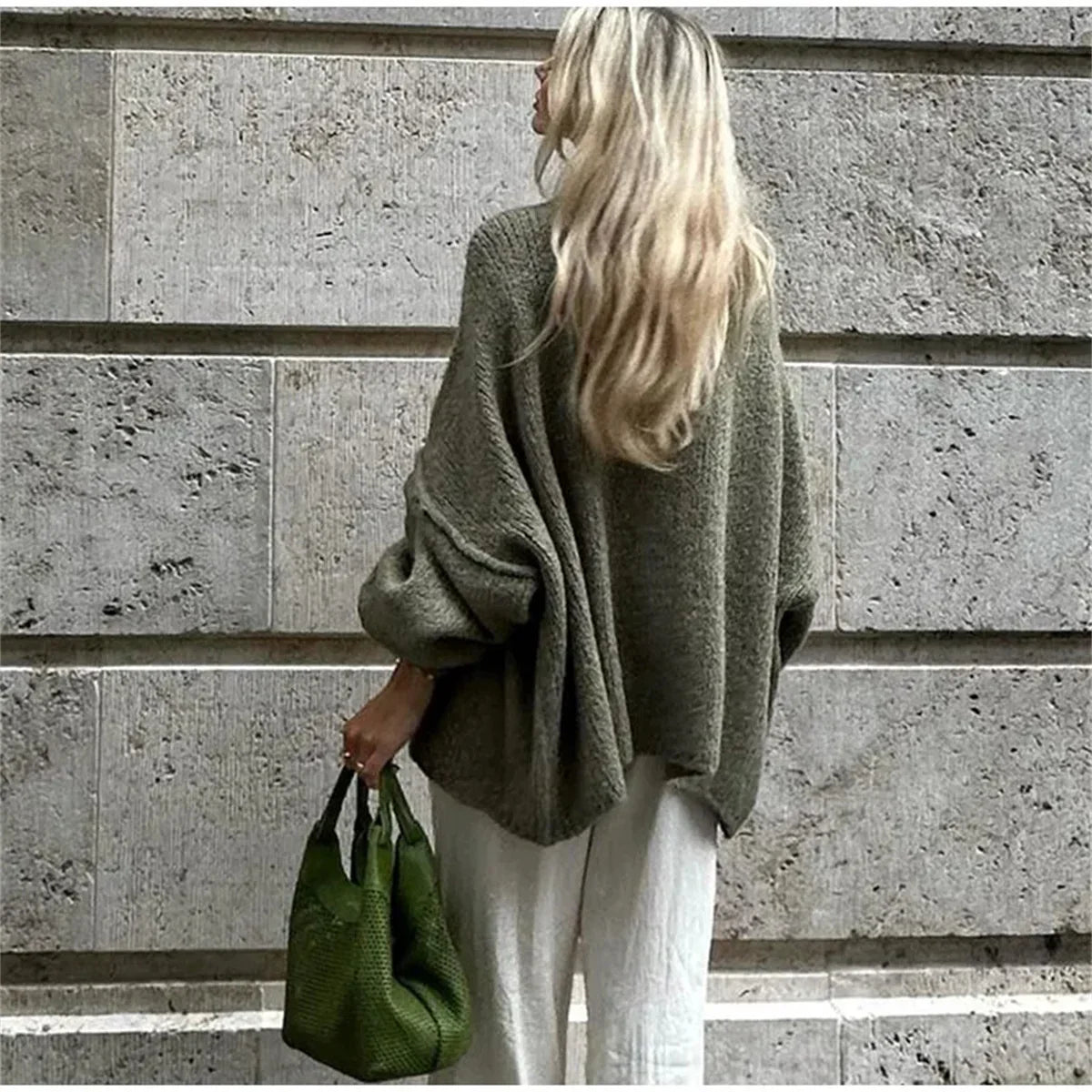 Lili™ - Loose Sweater with Metallic Buttons