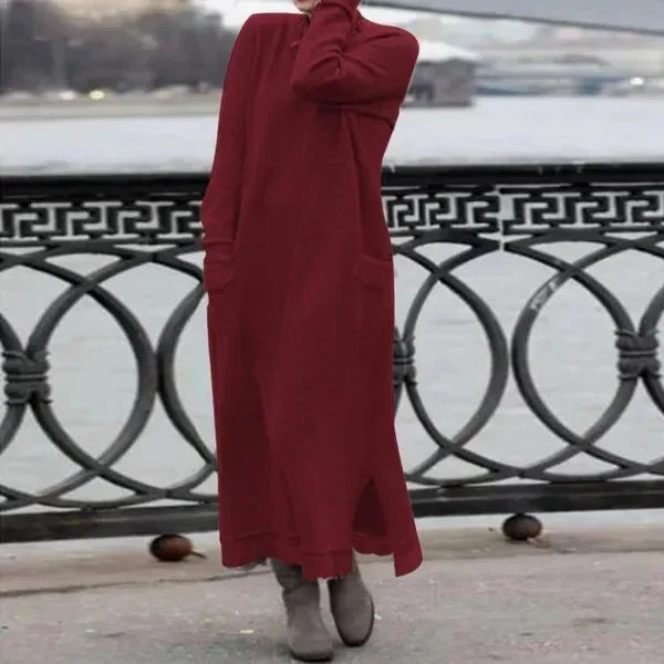 Delphine™ - Casual and warm velvet long dress