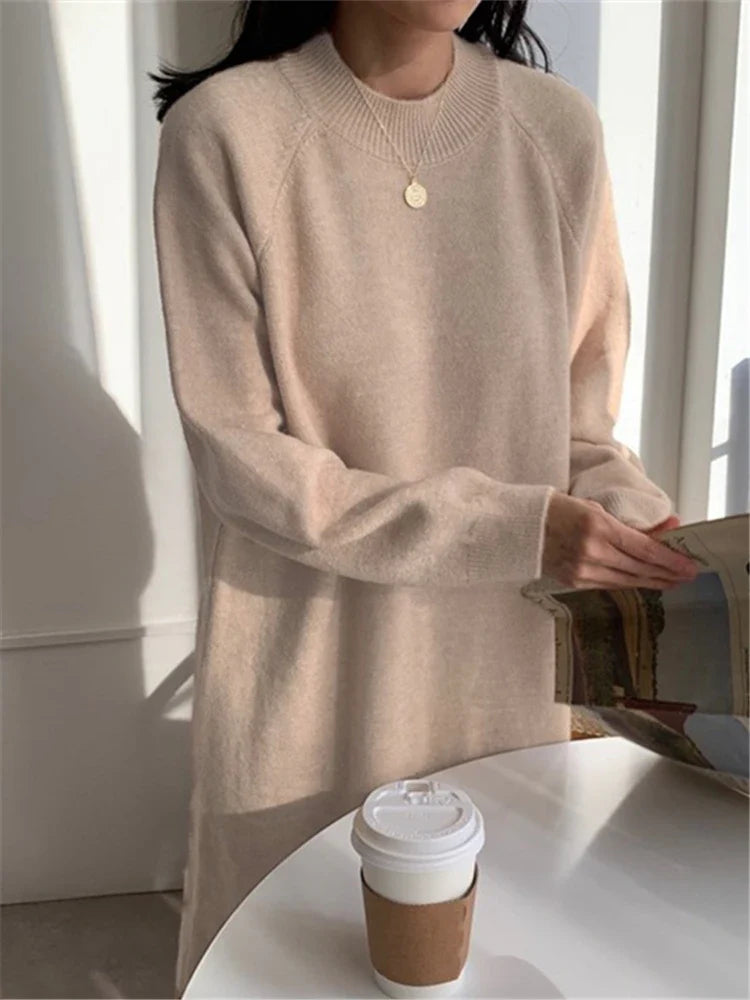 Calixte™ - Women's Casual Crew Neck Knitted Maxi Dress